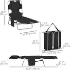 Outsunny Chaise Lounge Chair Outdoor - Image 3