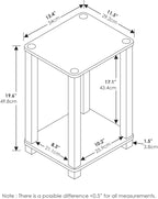 Furinno Simplistic Night Stand, 2-Tier Compact Nightstand - Image 3
