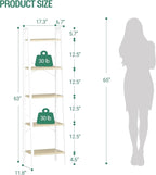 Hzuaneri Ladder Shelf, Bookshelf Bookcase, Freestanding Corner Storage Shelve - Image 2