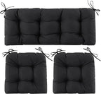 Wicker Chair Cushions of 3 Pieces, Waterproof Cushions by Aegisun