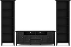 SIMPLIHOME Amherst TV Stand and Bookcase Bundle by SimpliHome
