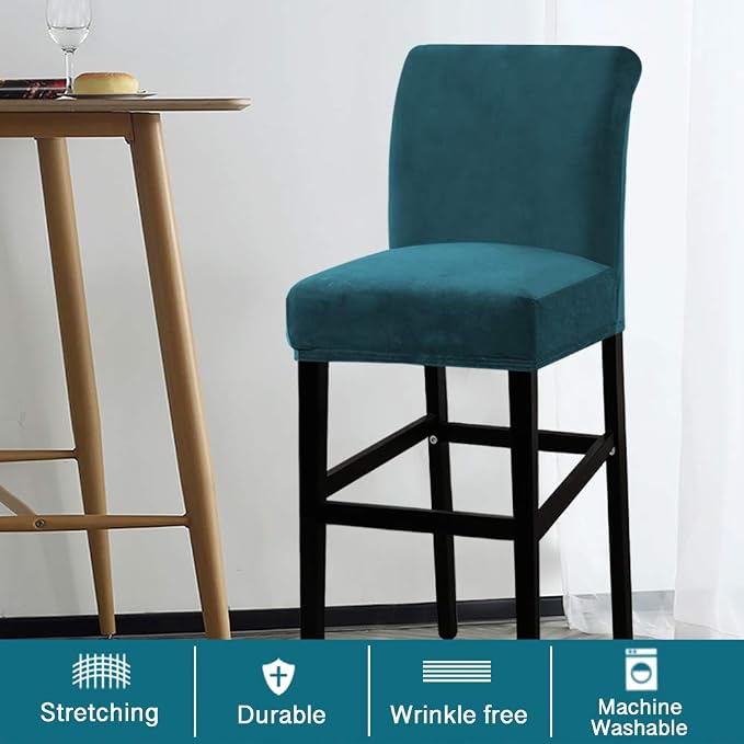 Turquoize Bar Stool Covers 2 Pack Bar Stool Covers - Image 2