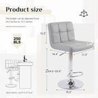 DUMOS Bar Stools Set, 24 inch Counter Height Bar Stools, Upholstered Modern - Image 3