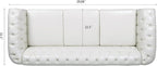 LEVNARY Chesterfield Sofa, Classic Tufted Upholstered Leather Couch, Modern 3 - Image 2