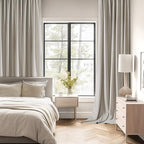 MIULEE Natural Back Tab Blackout Curtains 52x84 Inch Length 2 Panels Set | Rod - Image 2