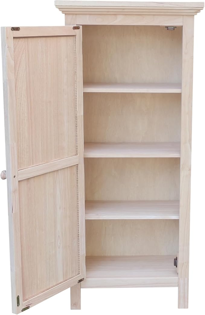 Single Jelly Cabinet, Solid Parawood Construction, 22.8"W x 12.5"D x 51"H - Image 6