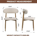 UVV Dining Chairs Set of 4, Metal Kitchen Chairs - Image 9
