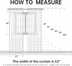 SpaceDresser Basic Rod Pocket Sheer Voile Window Curtain Panels White 1 Pair 2 - Image 3