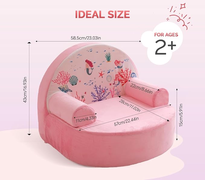 Snuggly Toddler Chair, Soft Kids Sofa - Image 2