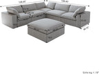 JACH V Shape Couches Sectional for Living Room, Modular Convertible Sofa Couch - Image 2