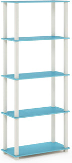 Furinno TURN-S-TUBE Book Shelf, 5-Tier Toolless Storage Shelves - Image 4