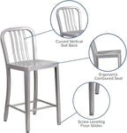 Flash Furniture 24" Commercial Grade Metal Counter Height Stool - Image 4