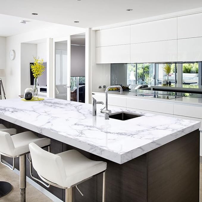 Arthome White Marble Contact Paper - Image 3