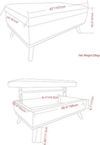 SIMPLIHOME Owen Lift Top Coffee Table Storage Ottoman - Image 3