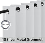 Yakamok Room Darkening Curtains 70x84 inch Greyish White-Living Room | 2 panels - Image 3