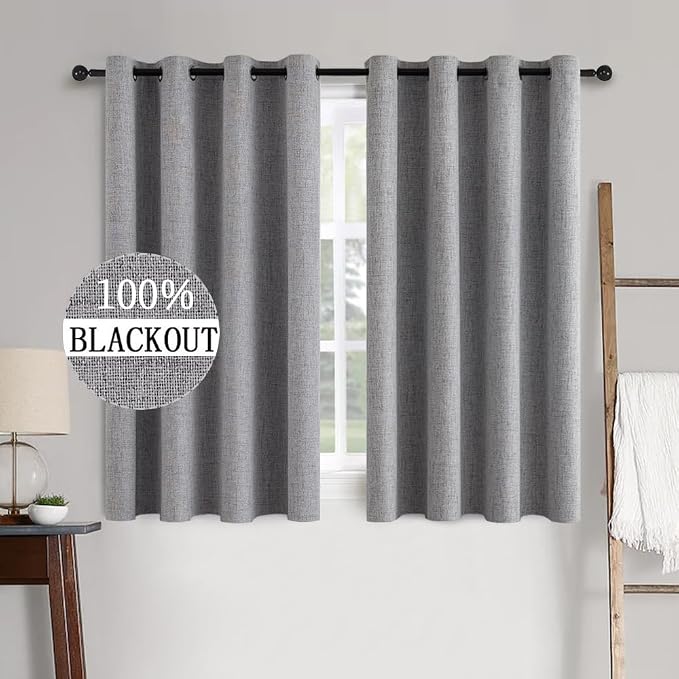 MIULEE 100% Blackout Linen Curtains by MIULEE