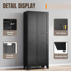 Yizosh Metal Pantry Cabinet, Cupboard - Image 4