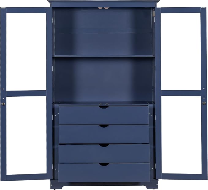 VilroCaz 75'' Tall Kitchen Pantry, Wood Freestanding Kitchen Storage Cabinet - Image 5