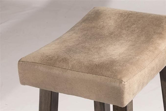 Hillsdale Furniture Saddle Backless, Rustic Gray Bar Stool - Image 6