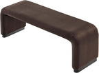 Modway EEI-6734-BLK-CHB Koda Performance Velvet Waterfall Long Bench - Image 6