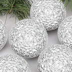 6 Pcs Decorative Balls for Bowls,2.4" Silver Mosaic Glass Balls - Image 6