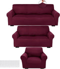 Peryiter 3 Pcs Couch and Loveseat Covers Set Sofa Cover by Peryiter