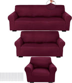 Peryiter 3 Pcs Couch and Loveseat Covers Set Sofa Cover by Peryiter