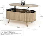 JOINICE 42.5" Oval Lift Top Coffee Table - Image 2