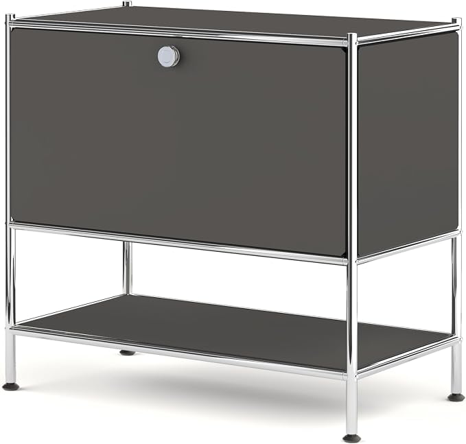 Metal Sidetable with Flap Door, 27.5" Height by SIMPLINK