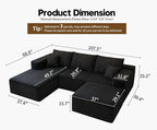 107.5" Cloud Modular Sectional Sofa - Image 2