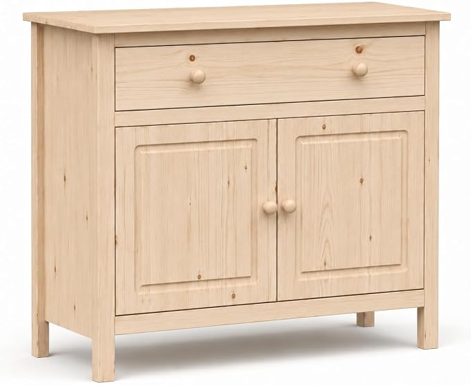 From the Tree Furniture 44" Wide Solid Pine Shaker Sideboard Buffet Cabinet — 2 - Image 4