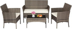 FDW Outdoor Patio Furniture Set Wicker Patio Set PE Rattan Furniture Bistro Set by FDW