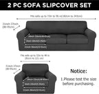 HunnmingRe Sofa Covers for 3 Cushion Couch Stretch Sofa and Loveseat Covers Set - Image 2