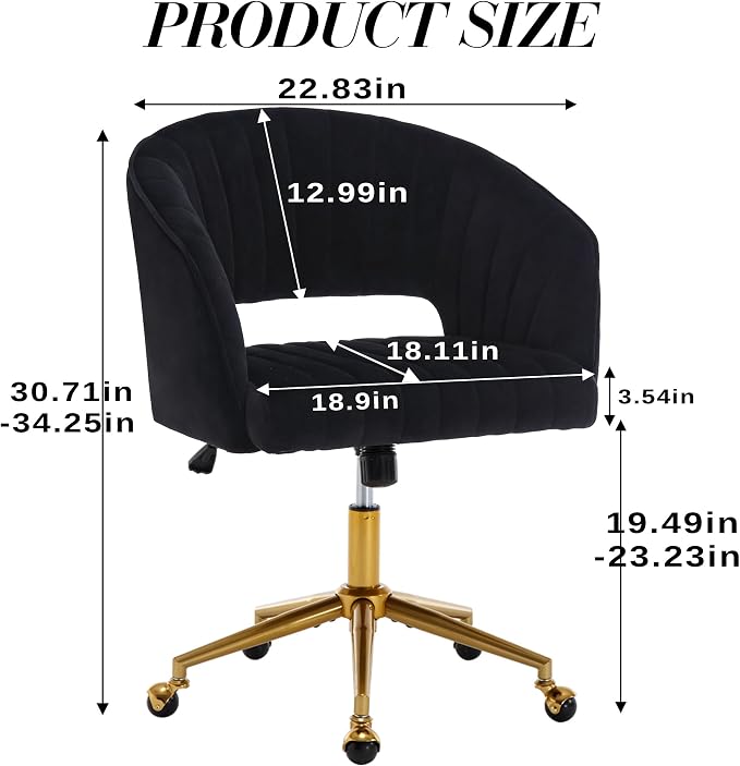KCC Home Office Chair Swivel Desk Chair Accent Armchair Upholstered Modern - Image 3