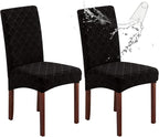 Genina Waterproof Chair Covers for Dining Room, Stretch Jacquard Dining Chair by Genina