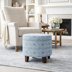HomePop Upholstered Round Storage Ottoman|Homepop Home Décor|Upholstered Round - Image 4