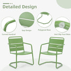 MELLCOM Patio Chairs Set of 2, Small Patio Furniture Set - Image 3