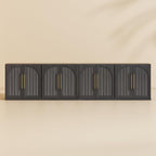 BELLEZE 3 Tier Bookshelf with Double-Arc Door - Image 9