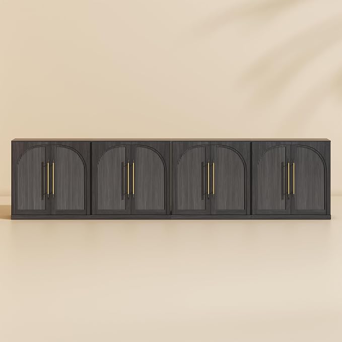 BELLEZE 3 Tier Bookshelf with Double-Arc Door - Image 9