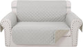 Reversible Loveseat Couch Sofa Covers, Light Grey | Loveseat Covers by LuxshareHome