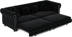 89" Velvet Convertible Sofa Bed Couch - Image 9