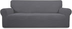 Easy-Going Stretch Oversized Sofa Couch Slipcover Washable Gray | 1-Piece Extra by Easy-Going