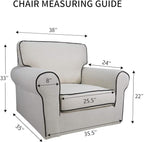 PureFit Super Stretch Chair Covers Fleece Couch Covers - Image 6