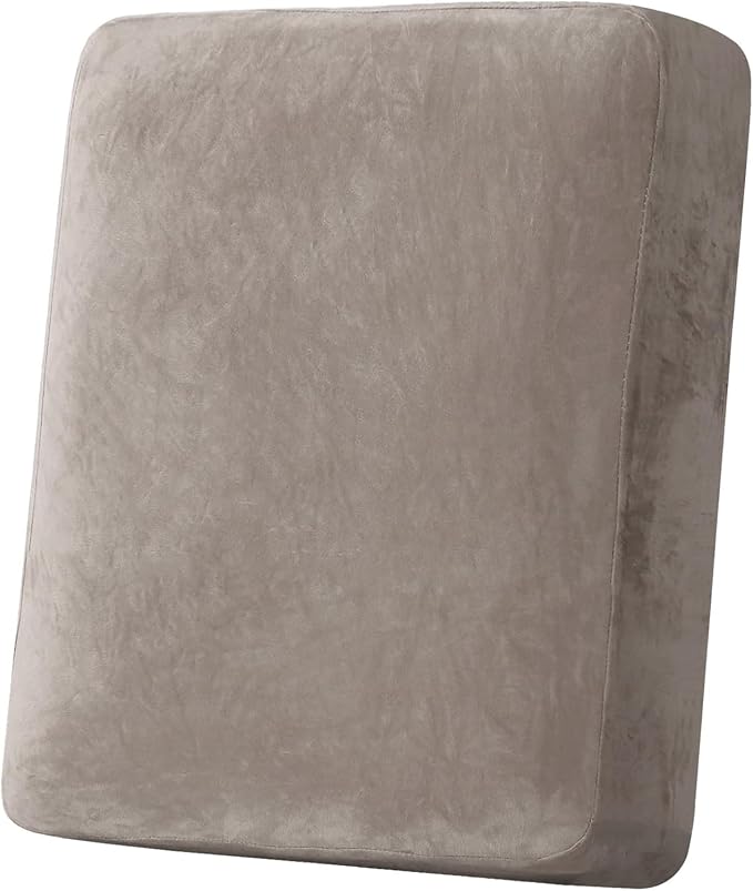H.VERSAILTEX Velvet Stretch Couch Cushion Cover Plush Cushion Slipcover by HVERSAILTEX