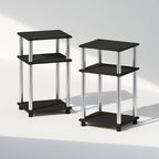 Furinno Just 3-Tier Turn-N-Tube Open Storage Nightstand, Stainless Steel Tubes - Image 7