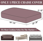 LA MEACK Couch Cushion Chaise Lounge Cover Washable Separate Seat Chaise Couch - Image 6