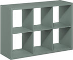 Furinno Cubicle Book Shelf, 6-Cube Bookshelf, Extra Thick Frame Horizontally & - Image 9