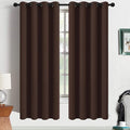 Yakamok Room Darkening Curtains 52x63 inch Long Chocolate Brown-Living Room | 2 by Yakamok