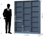 FACBOTALL Triple Wide Bookshelf, 6 Tier Large Bookshelf, Bookcase - Image 3