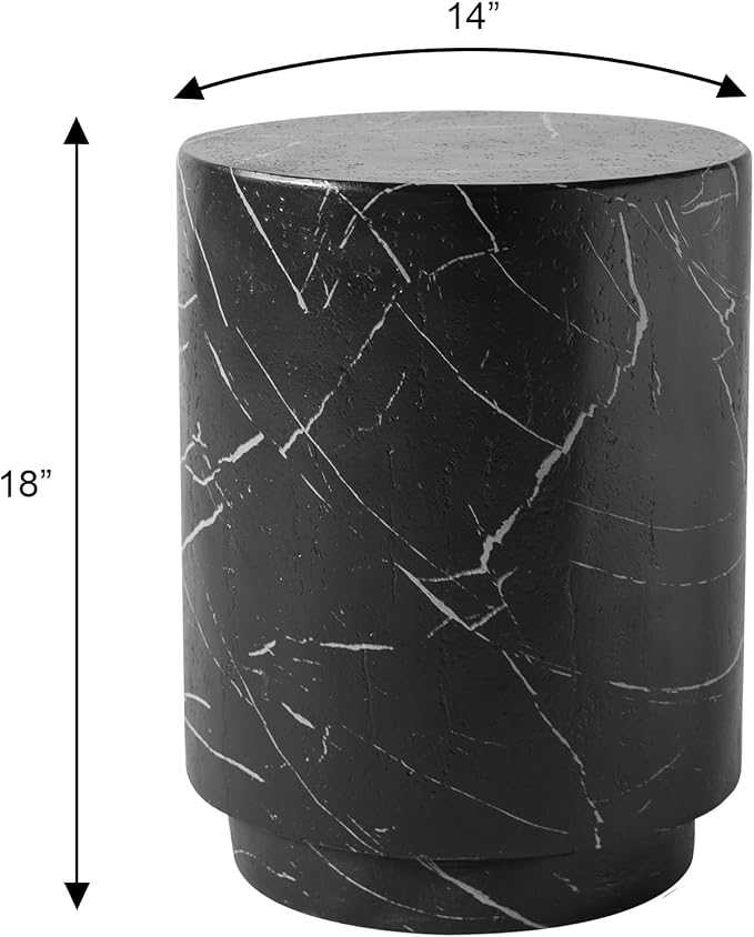 LeisureMod 14” Wide Round Side Table in Fiberstone - Image 3
